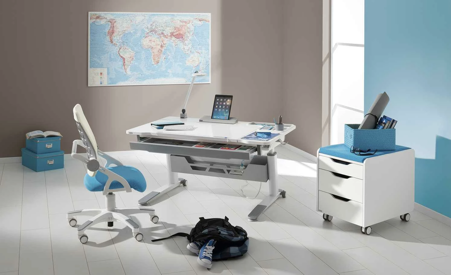 PAIDI Kinder- und Jugenddrehstuhl Yvo PAIDI Kinder- und Jugenddrehstuhl Yvo | Azurblau / Weiß -Stühle Verkäufe 2022 10358492 16 201811271511