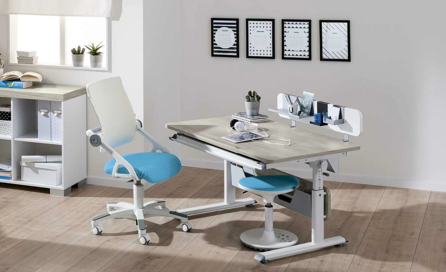 PAIDI Kinder- und Jugenddrehstuhl Yvo PAIDI Kinder- und Jugenddrehstuhl Yvo | Azurblau / Weiß -Stühle Verkäufe 2022 10358492 17 201907102243