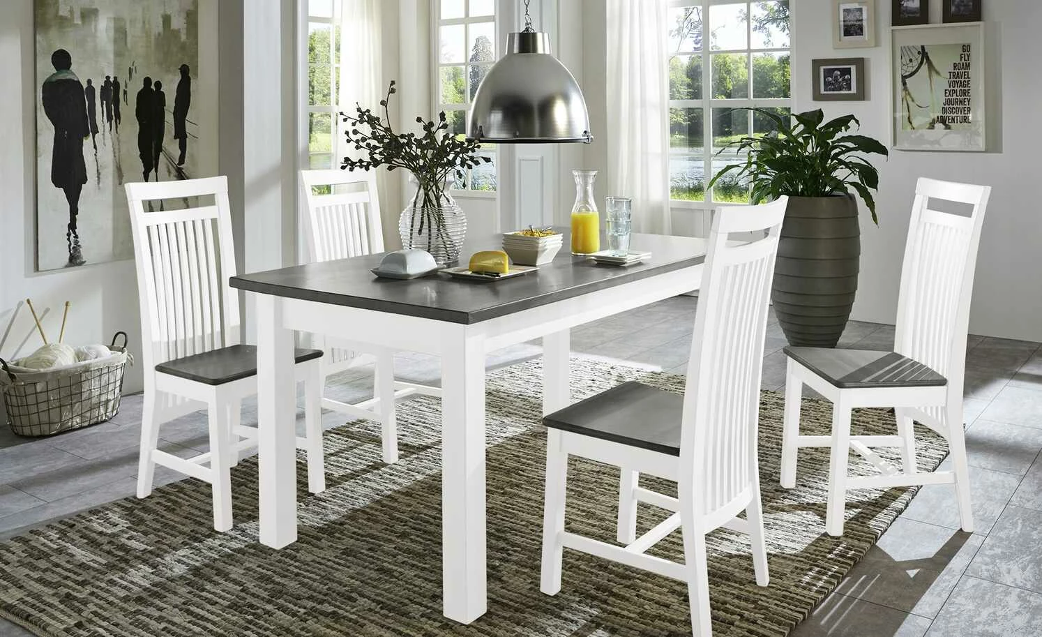 maison bleue Holzstuhl Bendix maison bleue Holzstuhl Bendix | Weiß / Grau -Stühle Verkäufe 2022 11303778 1 202102231239