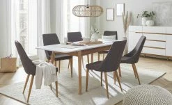 Stuhl Howard | Dunkelgrau / Buche (Nachbildung)