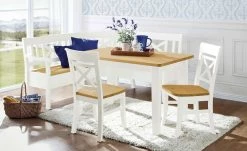 maison bleue Holzstuhl massiv Florian | Weiß / laugenfarben Nein