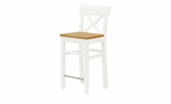 maison bleue Barstuhl Florian | Weiß / laugenfarben ca. 64,5 cm