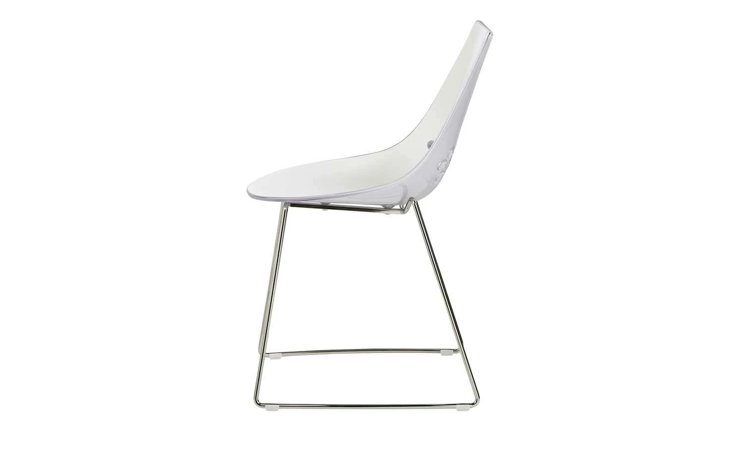 Connubia Stuhl Jam Connubia Stuhl Jam | Außen: Schneeweiß glänzend / Innen: Transparent -Stühle Verkäufe 2022 13302331 3 201811271543