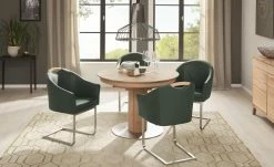 Wohnwert Leder-Schwingstuhl Jalto | Verde (Dunkelgrün) Nein