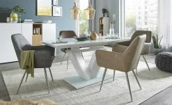 uno Polsterstuhl mit Armlehne Ilvie | Braun