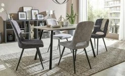 uno Polsterstuhl Daniel | Hellgrau