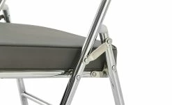 Klappstuhl Kunstleder Chrom Florian | Grau -Stühle Verkäufe 2022 13306324 2 201905092033