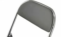 Klappstuhl Kunstleder Chrom Florian | Grau -Stühle Verkäufe 2022 13306324 3 201905092033