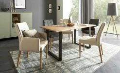 Woodford Leder-Polsterstuhl Claudia | Anthrazit Nein