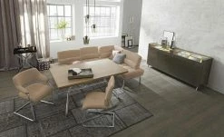 JOOP! Leder-Schwingstuhl Loft | Earth (Hellbraun)