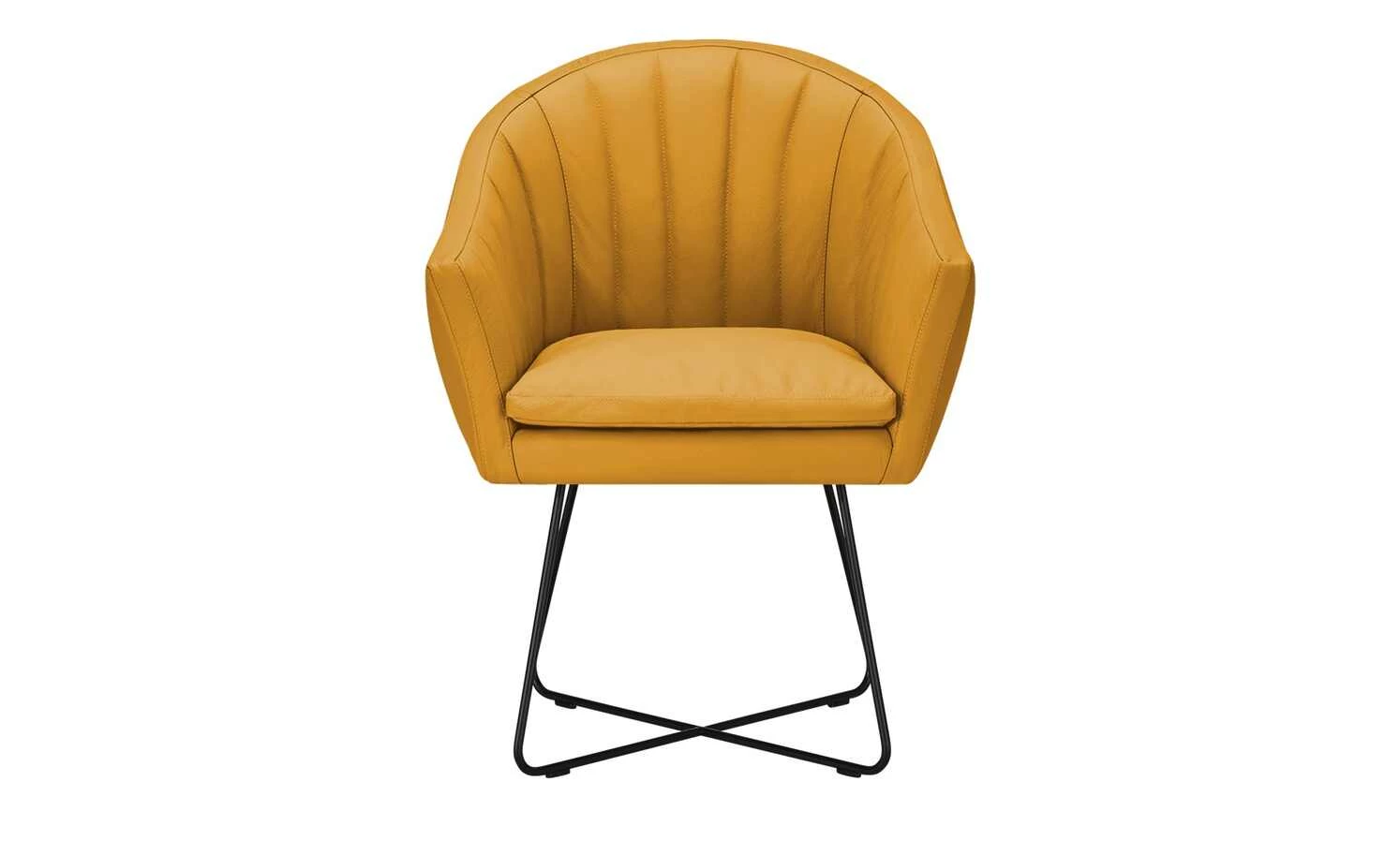 Berger & Rath Kufenstuhl Leder Lanx Berger & Rath Kufenstuhl Leder Lanx | Mustard (Senfgelb) -Stühle Verkäufe 2022 14302234 8 202102151237