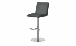 Barstuhl Elena | Grau Rund nach außen gewölbter Sitz