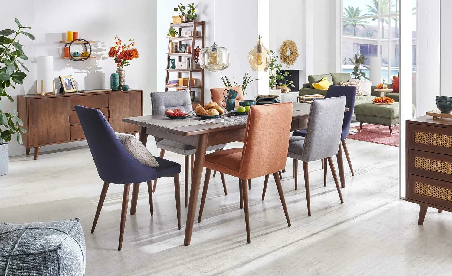 Stuhl Howard Stuhl Howard | Blau / Walnuss (Nachbildung) -Stühle Verkäufe 2022 14304813 5 202207111247