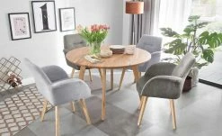 Woodford Polsterstuhl mit Armlehne Melba | Cappuccino Ja