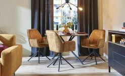 Armlehnstuhl Flynn | Curry (Gelb-Orange) Ja