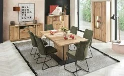 Kufenstuhl Zabea | Olive (Grün) Schwarz