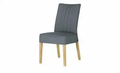 Gray & Jones Polsterstuhl Black Coast Two | Rücken mit Längsnähten Anthrazit (Blau-Grau)