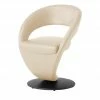 Leder-Drehstuhl Kingsman | Rahm (Beige) Rund -Stühle Verkäufe 2022 14306182 3 202102262235