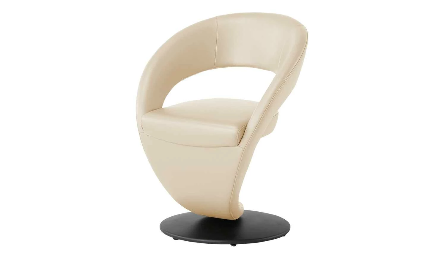 Leder-Drehstuhl Kingsman Leder-Drehstuhl Kingsman | Rahm (Beige) Rund -Stühle Verkäufe 2022 14306182 3 202102262235