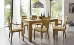 Wohnwert Holzstuhl gepolstert Alvar | Beige