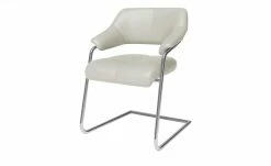 JOOP! Leder-Schwingstuhl Loft | Silber (Hellgrau)