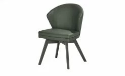 Berger & Rath Leder-Polsterstuhl Arcu | Verde (Grün) Anthrazit