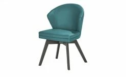 Berger & Rath Leder-Polsterstuhl Arcu | Turquise (Türkis) Anthrazit