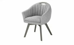 Berger & Rath Polsterstuhl mit Armlehne Lanx | Grau Londra (Hellgrau)