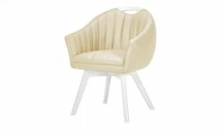 Berger & Rath Polsterstuhl mit Armlehne Lanx | Kreide (Creme) Cremeweiß