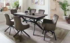 Polsterstuhl Effi | Cappuccino Nein Schräg Schwarz