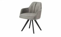 Woodford Polsterstuhl mit Armlehne Milan | Cloud Gray (Hellgrau) Schaumstoff