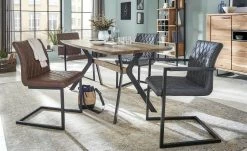 uno Kunstleder-Freischwinger Lisa | Braun Ja