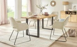 Woodford Kufenstuhl mit Armlehne Berlin | Creme