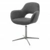 Polsterstuhl drehbar Lemonde | Anthrazit Offener Rücken Edelstahl -Stühle Verkäufe 2022 14308653 1 202101202235