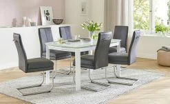 uno Leder-Freischwinger Sophia | Schwarz