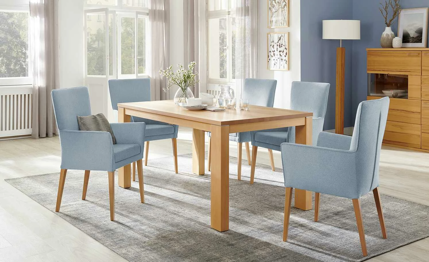 Wohnwert Armlehn-Polsterstuhl Aron Wohnwert Armlehn-Polsterstuhl Aron | Grau-Blau -Stühle Verkäufe 2022 14309720 2 202107212232