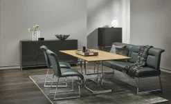 JOOP! Leder-Kufenstuhl Cubic | Schiefer (Dunkelgrau) Nein