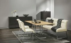 JOOP! Leder-Kufenstuhl Cubic | Perle (Creme) Nein