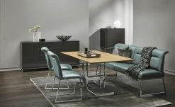 JOOP! Leder-Kufenstuhl Cubic | Aqua (Blau) Nein