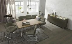 JOOP! Leder-Schwingstuhl Loft | Stone (Dunkelgrau)