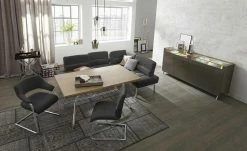 JOOP! Leder-Schwingstuhl Loft | Rabe (Schwarz)