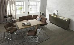 JOOP! Leder-Schwingstuhl Loft | Nougat (Dunkelbraun)