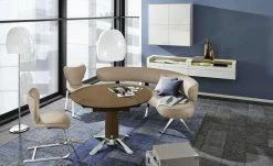 JOOP! Leder-Schwingstuhl Lounge | Smoke (Hellbraun) Schwingstuhl