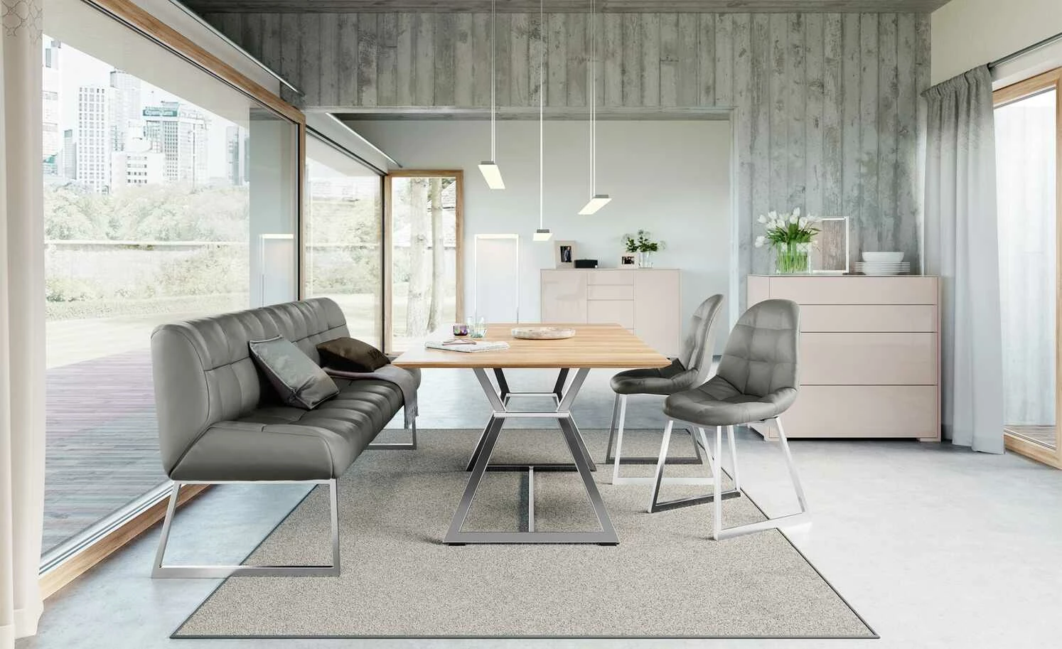 JOOP! Leder-Kufenstuhl Move JOOP! Leder-Kufenstuhl Move | Zinn (Grau) -Stühle Verkäufe 2022 15300413 1 202104282233