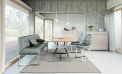 JOOP! Leder-Kufenstuhl Move | Azuro (Blau)