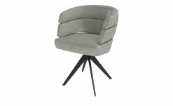 JOOP! Polster-Drehsessel Curves | Stone (Grau) 4-Fußstuhl