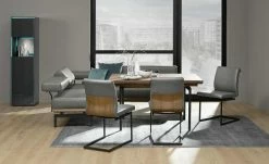 JOOP! Schwingstuhl Leder 24/7 | Moor (Dunkelgrau)