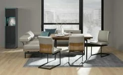 JOOP! Schwingstuhl Leder 24/7 | Eisen (Hellgrau)