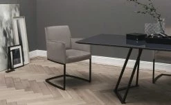 JOOP! Samt-Schwingstuhl Swing | Rauch (Grau) Ja