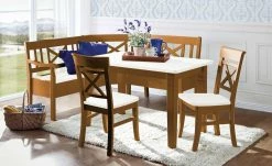 maison bleue Holzstuhl massiv Florian | bernsteinfarben / Weiß Nein